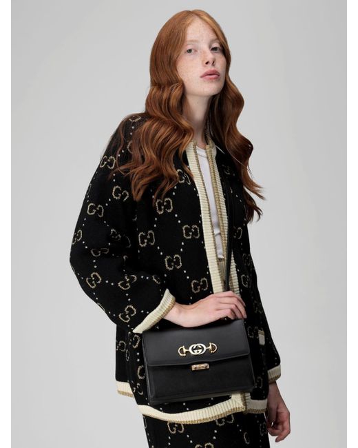 Gucci Leather Zumi Crossbody Bag in 