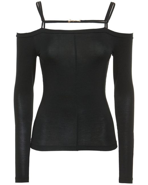 Jacquemus Le T-shirt Sierra Sheer Jersey Top in Black | Lyst Canada