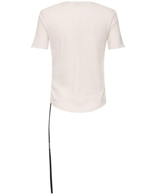 Ann Demeulemeester Floor マイクロジャージーtシャツ White