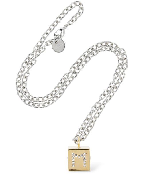Marni Metallic Dice & Crystal Collar Necklace