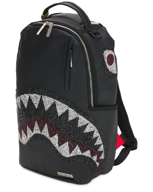 Sprayground Black Trinity 2.0 Shark Backpack for men