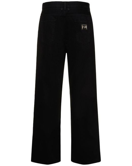 Dolce & Gabbana Black Cotton Denim Pants for men