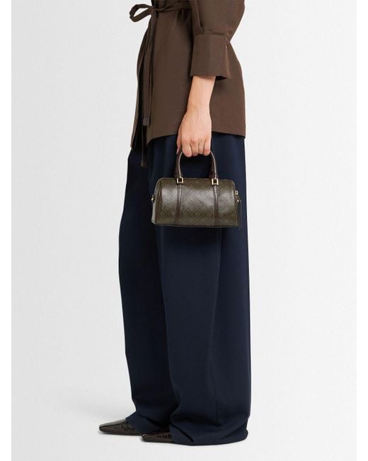 Tory Burch Brown Damen Mini Barrel-Bag Mit T-Monogramm