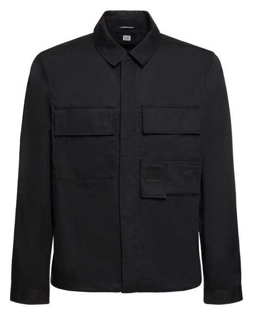 C P Company Black Metropolis Series Gabardine Shirt for men