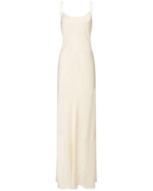 Robe longue en viscose mélangée cami Victoria Beckham en coloris White