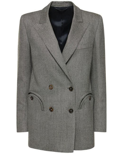 Blazé Milano Robbie Bobbie Everyday Blazer in Gray | Lyst