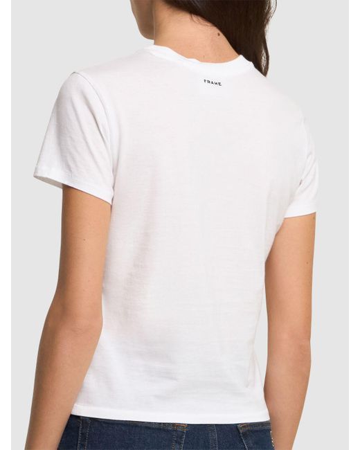 FRAME Ritz コットンジャージーtシャツ White