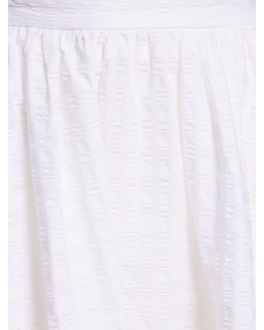 Falda midi de algodón MSGM de color White