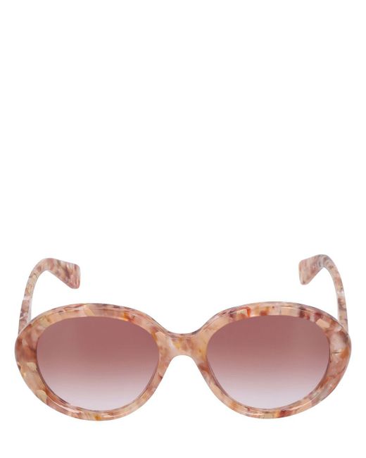 Chloé Pink Gayia Round Bio-acetate Sunglasses