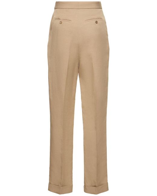 Ralph Lauren Collection Natural Linen Blend Straight Pants