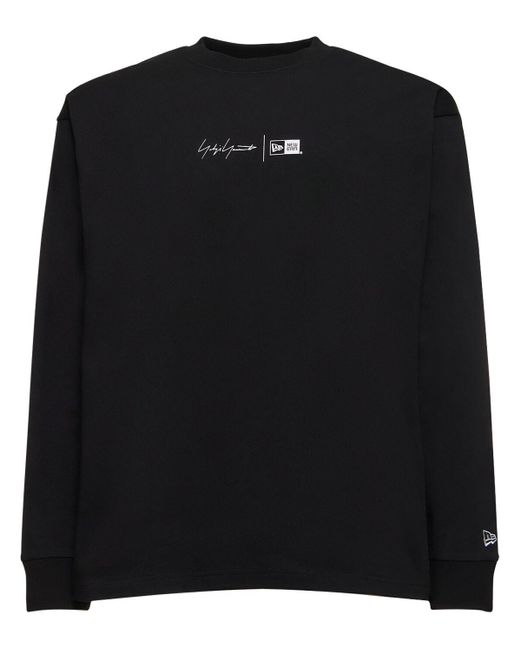 Camiseta de algodón Yohji Yamamoto de hombre de color Black