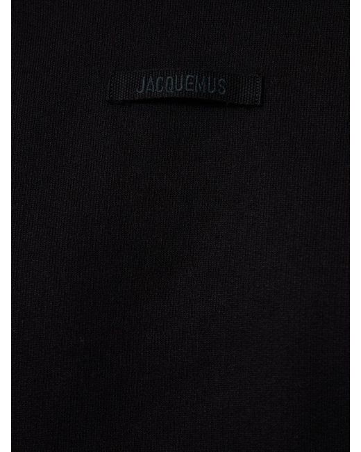 Jacquemus Black T-shirt Aus Baumwolle "le Hoodie"