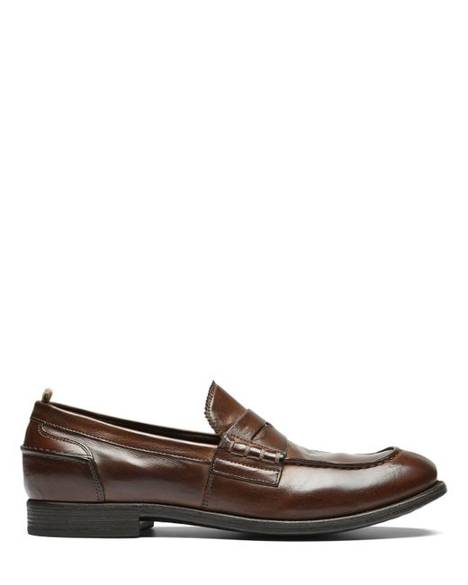 Officine Creative Brown Chronicle Leather Loafers for men