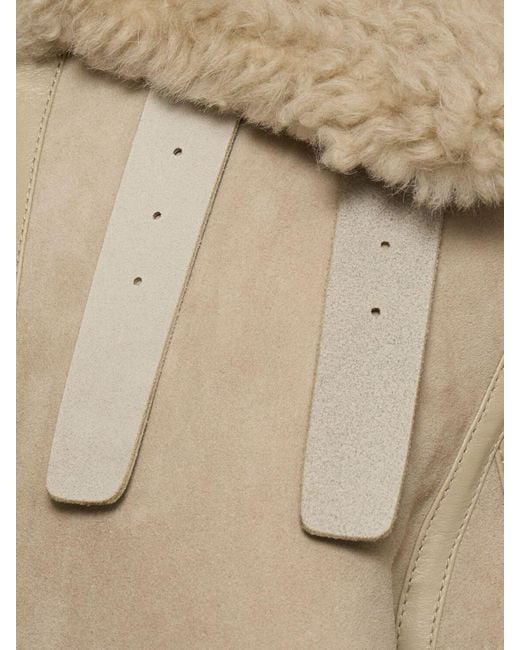 Burberry Natural Shearling Coat