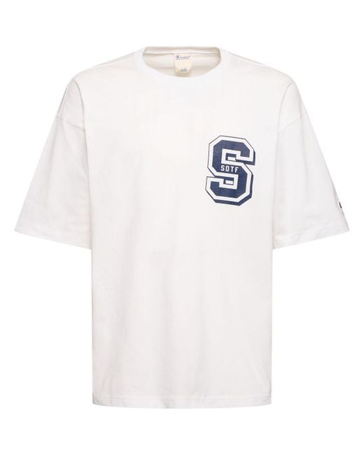 Hombre Camiseta De Algodón Champion de hombre de color White