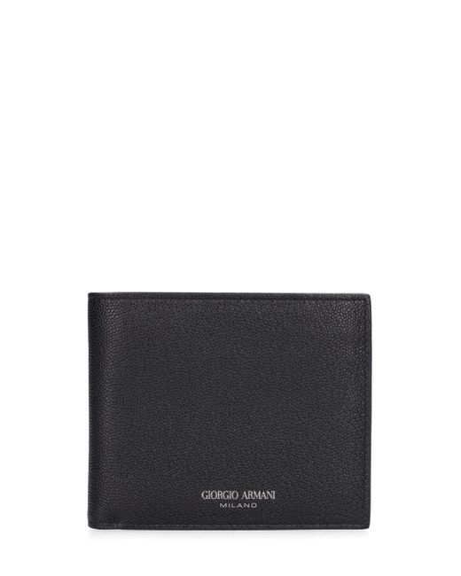 Giorgio Armani Leather Bifold Wallet in Grey for Men Lyst Canada