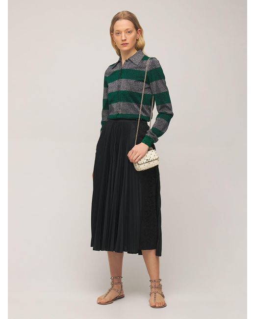 ヴァレンティノ VALENTINO スカート ジャージールレックス シルバー