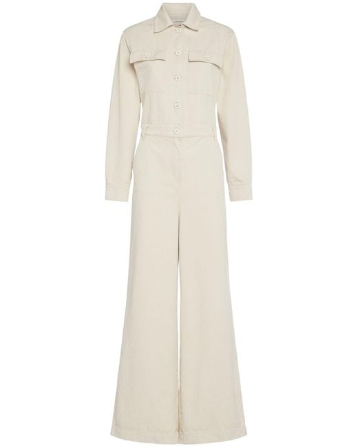 Weekend by Maxmara White Baumwoll-drillich-jumpsuit "radice"