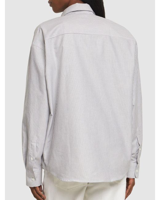 AMI White Ami De Coeur Boxy Fit Cotton Shirt