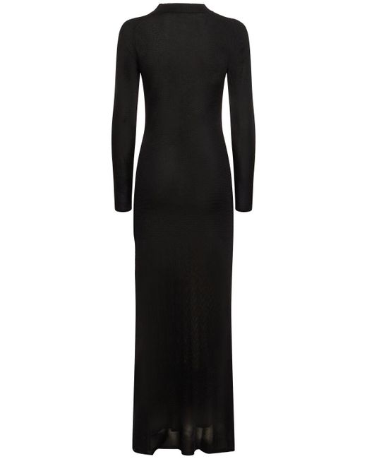 Vestido largo de viscosa Khaite de color Black