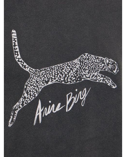 Anine Bing Gray Sweatshirt "spencer Spotted Leopard"