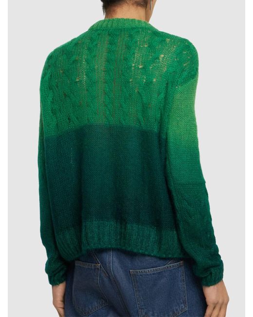 ANDERSSON BELL Green Foresk Mohair Blend Knit Sweater for men