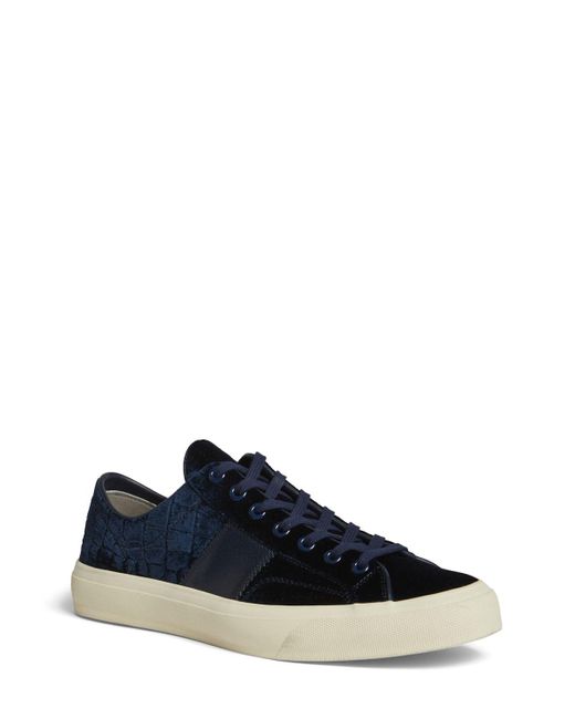Tom Ford Black Leather Low Top Sneakers for men