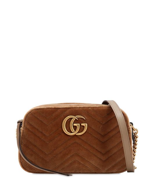 Gucci: Taupe Small GG Marmont 2.0 Camera Bag