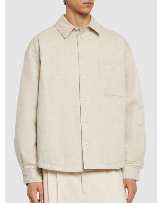Camisa de algodón Jacquemus de hombre de color Natural