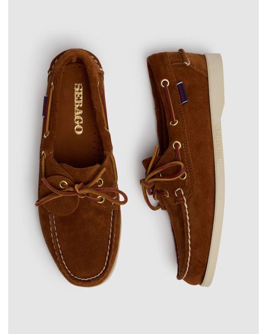 Sebago Brown Damen Bootsschuhe Aus Wildleder „Portland Artisan“