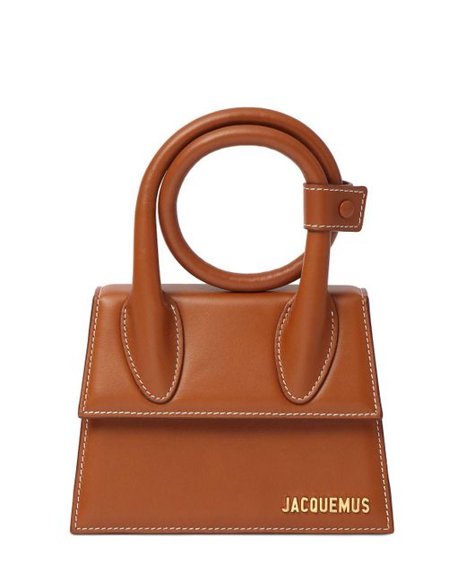 Jacquemus Brown Le Chiquito Noeud Smooth Leather Bag