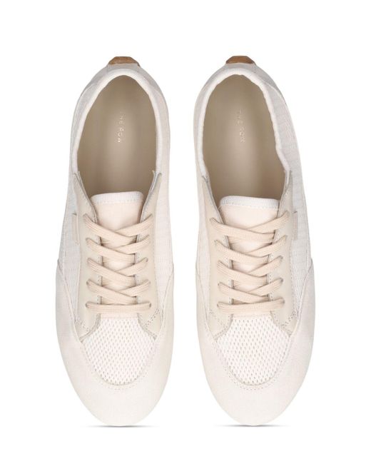 The Row Pink Bonnie Canvas & Suede Sneakers