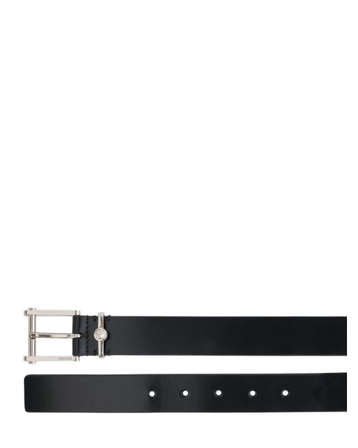 Versace White 30mm Leather Belt for men