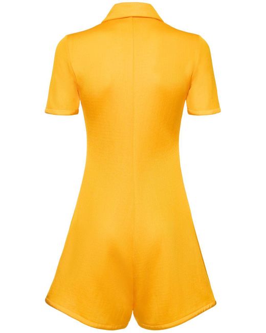 Jil Sander Yellow Polohemd Aus Viskosegemisch Mit Reißverschluss
