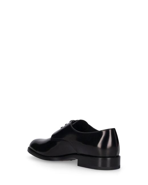 Tod's Black Abrasivato Leather Lace-Up Shoes for men