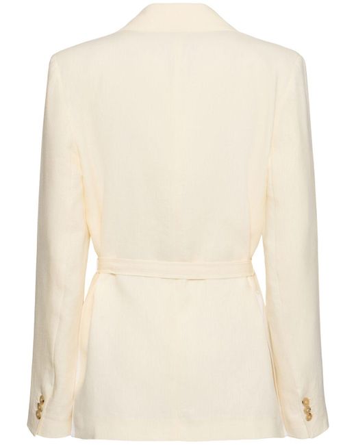 Forte Forte Natural Belted Linen Canvas Jacket