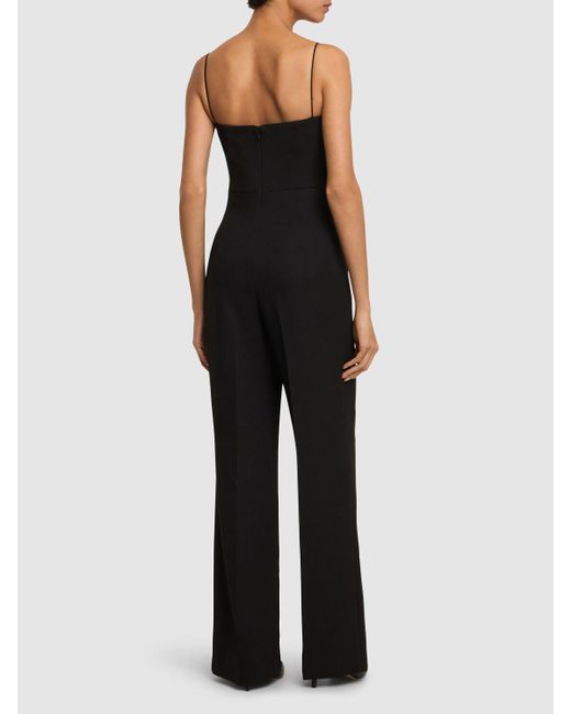 Roland Mouret Black Heavy Cady Jumpsuit W/ Diamante Insert