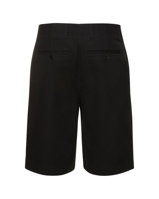 Totême  Black Lässige Baumwoll-shorts Aus Twill