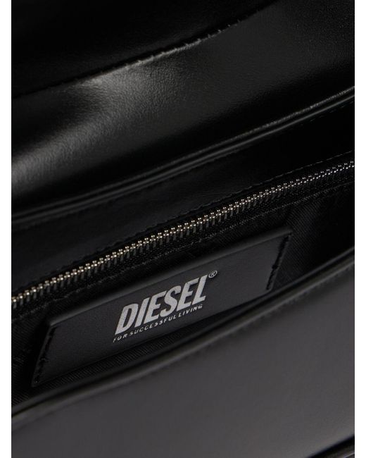 DIESEL Play レザーショルダーバッグ Black