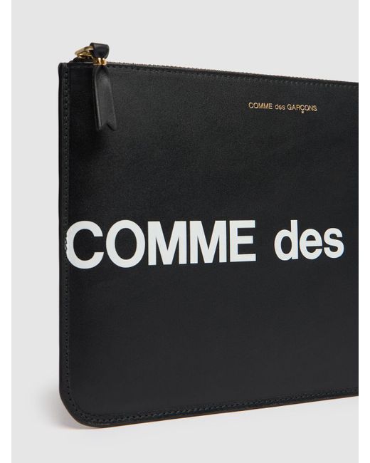 Comme des Garçons Maxi Lederpouch Mit Logo in Black für Herren