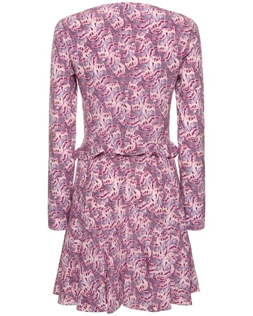 Isabel Marant Purple Usmara Silk Blend Mini Dress