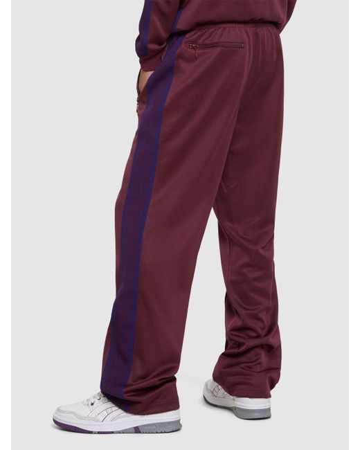 Needles Logo Tech Jersey Track Pants in Red for Men