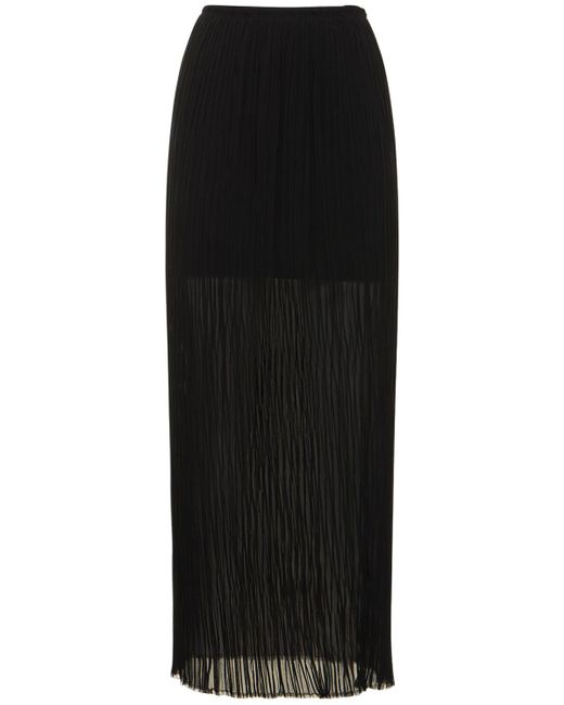 Jupe longue à plis MM6 by Maison Martin Margiela en coloris Black