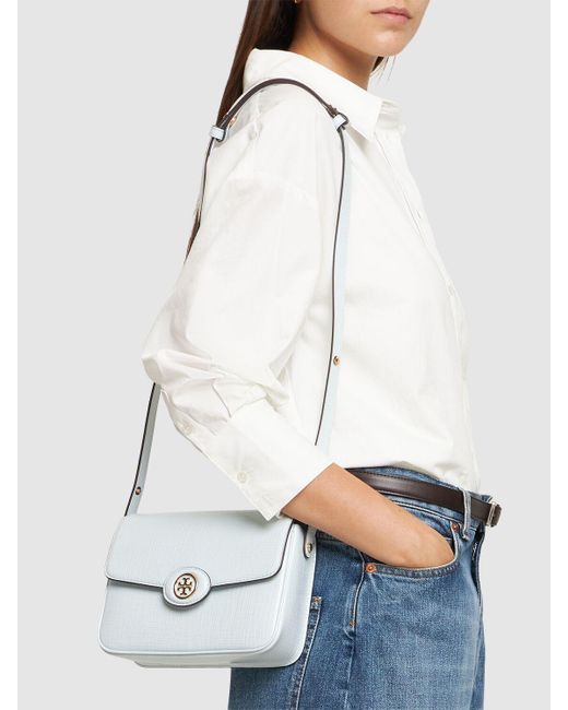 Tory Burch Robinson Convertible Shoulder Bag in Blue Lyst