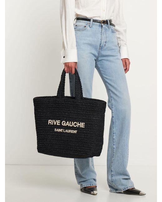 Saint Laurent Black Rive Gauche Shopper Bag