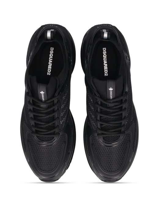 DSquared² Black Dash Low Top Sneakers for men