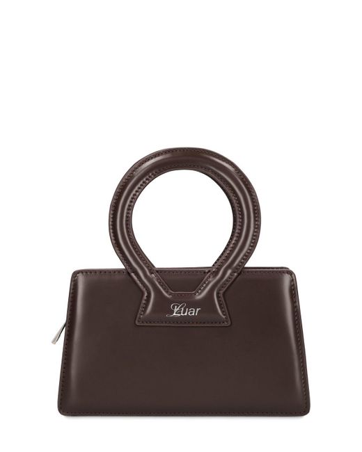 LUAR Brown Anna Small Leather Top Handle Bag