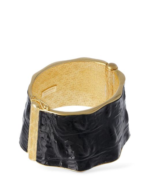 Bracelet rigide glossy croc Tom Ford en coloris Black