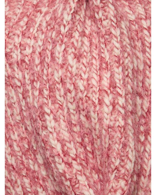 Suéter de punto de lana mélange Acne de color Red