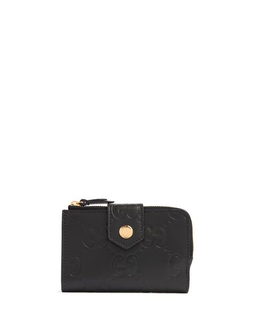 Gucci Black gg Leather Wallet